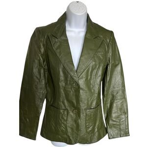 Metrostyle Olive Leather Jacket